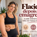 Flacidez depois de emagrecer: mulher madura observando as mudanças no corpo diante do espelho