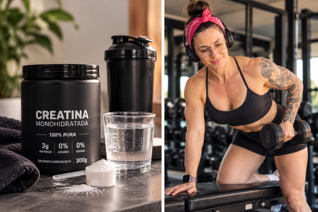 Imagem atual: Creatina e musculação para mulheres depois dos 40